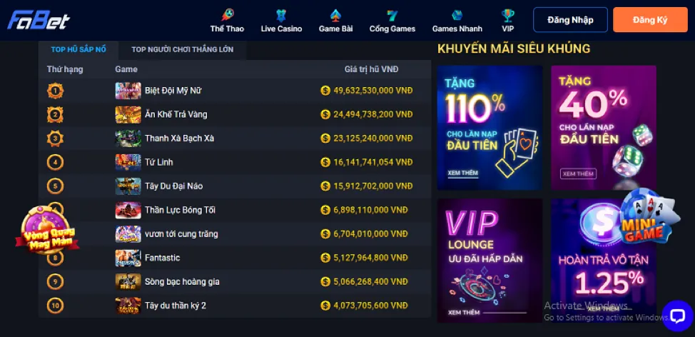 Sân quần vợt với vận động viên đang giao bóng, thương hiệu win198